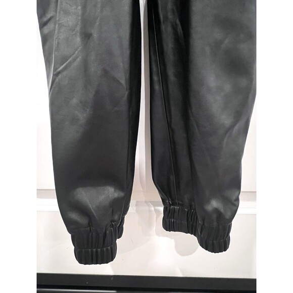 BlankNYC x Free People Black Vegan Leather Jumpsuit With Elastic Waist Medium - Picture 8 of 12